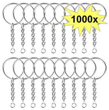 Fako Bijoux - Sleutelringen Met Ketting - Sleutelhanger, Verzenden, Nieuw