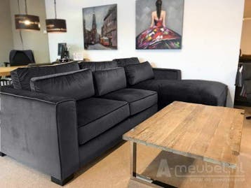 Loungebank Amsterdam - loungebanken - Antraciet, Nieuw, 150 cm of meer, Stof, 250 tot 300 cm