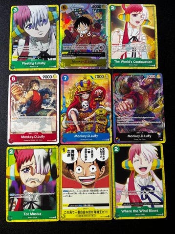 Bandai - 9 Card - One Piece - Monkey D. Luffy P-043, Nieuw
