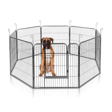 MaxxPet Hondenren Puppyren met 8 panelen - Staal - 78x78c..., Verzenden, Nieuw