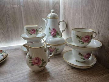 11-delig porseleinen koffie- /theeservies F, Nieuw