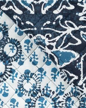 Gewatteerde Quilt Druppel Diamant Blauw, Hobby en Vrije tijd, Stoffen en Lappen, Nieuw, Blauw