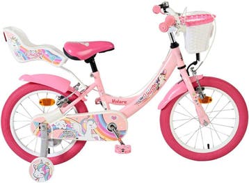 Volare Unicorn Kinderfiets - Meisjes - 16 inch - Roze - Twee, Verzenden, Nieuw