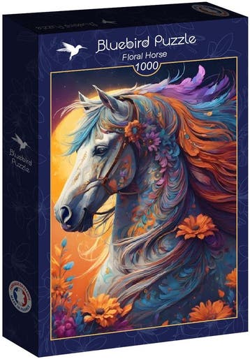 Floral Horse Puzzel (1000 stukjes) | Bluebird Puzzle -, Verzenden, Nieuw