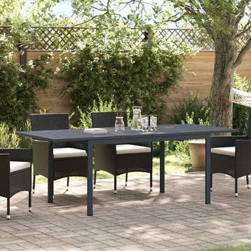 vidaXL Buiten Eettafel Opvouwbaar Antraciet 210 x 90 x 73 cm, Tuin en Terras, Verzenden, Nieuw, Metaal