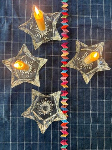 Taperstick (kleine blaker met een dunne pijp) (4) - Glas - 4