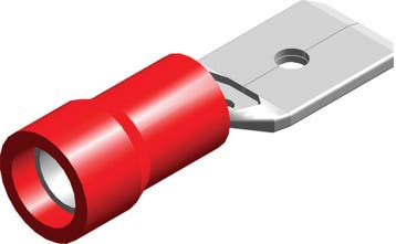 Rode Geïsoleerde Spade Connector 0.5-1.5mm² - CE120104 [100, Verzenden, Nieuw, Overige typen