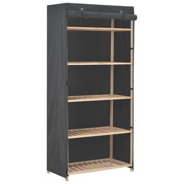 vidaXL Kledingkast 79x40x170 cm stof grijs, Verzenden, Nieuw