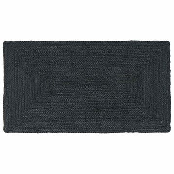 vidaXL Gebied Tapijt Donkergrijs 60 x 110 cm Jute, Verzenden, Nieuw
