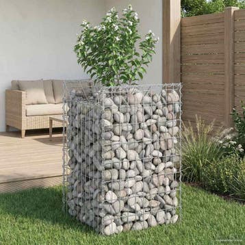 vidaXL Gabion Verhoogd Bed 50 x 50 x 80 cm Gegalvaniseerd, Verzenden, Nieuw, IJzer