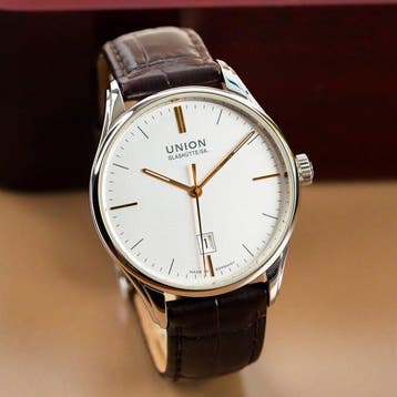 Union Glashütte - Viro Date - D 011.407.A - Heren -, Nieuw
