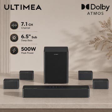 ULTIMEA Poseidon D80 Boom Soundbar: 7.1ch Dolby Atmos, 500W,, Verzenden, Nieuw