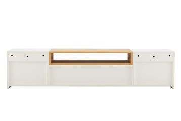 TV-bord LOFT 160 cm hangend wit naturel - 47807, Ophalen of Verzenden, Nieuw