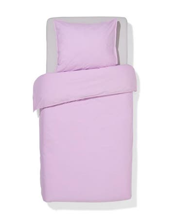 HEMA Dekbedovertrek 140x200/220cm hotel katoen percal lila, Verzenden, Nieuw