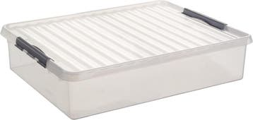 Sunware Q-line Opbergbox 60 liter Transparant 80x50xH18cm, Ophalen of Verzenden, Nieuw
