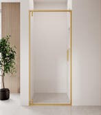 Douchewand Seattle 80 x 190 cm Goud – Transparant 8 mm, Verzenden, Nieuw, Douche