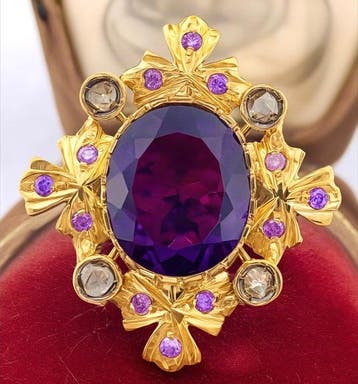 Zonder minimumprijs - Ring - 9 kt. Geel goud, Zilver, Nieuw