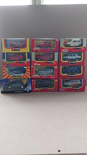 Majorette, Solido, Bburago 1:43 - Modelauto (12) - Fiat, Nieuw