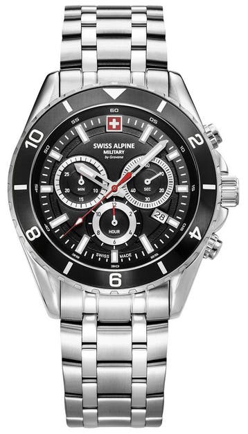 Swiss Alpine Military 7034.9137 Sierra Chrono horloge, Overige merken, Staal, Verzenden, Polshorloge