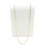 Gouden lange Figaro schakelketting, Ophalen of Verzenden, Gebruikt, Overige kleuren, Goud