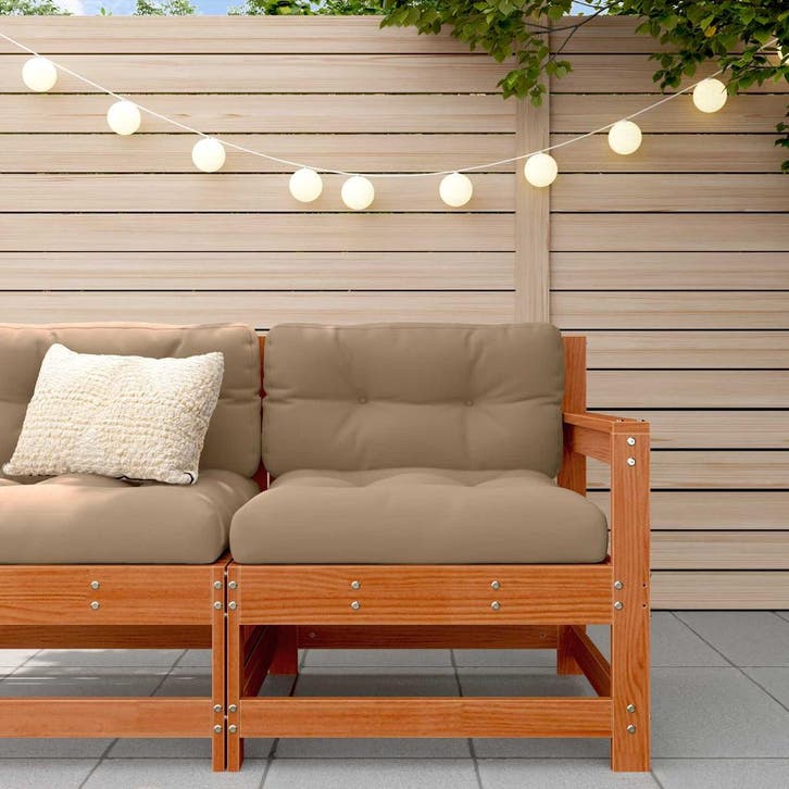 vidaXL Tuin hoekbank Massief grenenhout Wasbruin, Tuin en Terras, Tuinsets en Loungesets, Nieuw, Verzenden