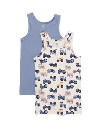 HEMA Kinderhemden tractor - 2 stuks blauw 2+1 gratis, Verzenden, Nieuw