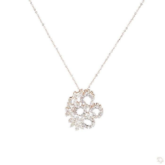 Hanger - 14 karaat Roségoud - 2.61ct. tw. Diamant, Sieraden, Tassen en Uiterlijk, Antieke sieraden