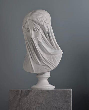 Beeld, Donna velata - 33.5 cm - Hars, Antiek en Kunst