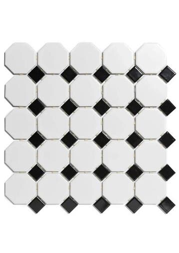 The Mosaic Factory Paris Octagon White Matt & Black | mozaï, Ophalen of Verzenden, Nieuw