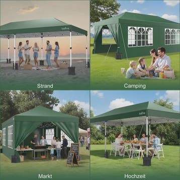 LOEFME 3x6m Pop-Up Partytent Gazebo - Waterdicht, Winddicht, Verzenden, Nieuw