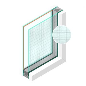 Dubbel glas Figuur HR++ Draadglas Engels 6/7mm - sp - #4mm, Ophalen of Verzenden, Nieuw