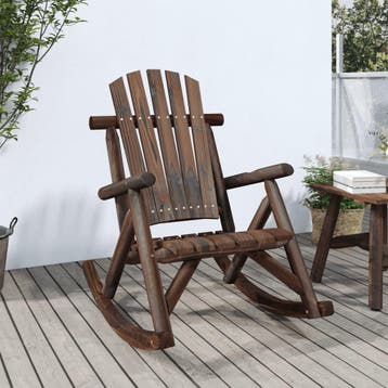 vidaXL Tuinschommelstoel 69x96x101 cm massief vurenhout, Verzenden, Nieuw, Hout