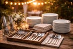 Servies + Bestek Huren Limburg: Incl Afwaskosten vanaf €0,19, Hobby en Vrije tijd, Nieuw, Overige