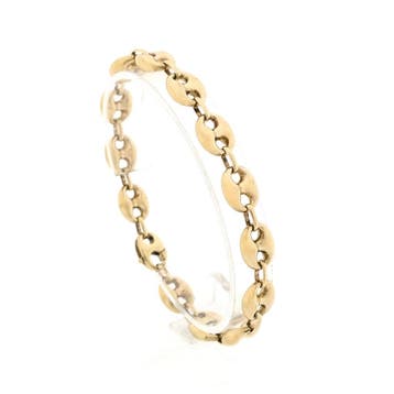 Gouden marineschakel armband (Schakelarmband), Sieraden, Tassen en Uiterlijk, Armbanden, Ophalen of Verzenden, Gebruikt, Goud
