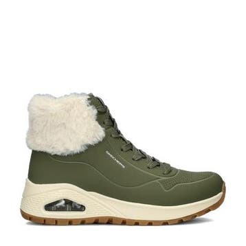 Skechers Uno Rugged veterboots voor dames in het Groen, Skechers, Verzenden, Lage of Enkellaarzen, Nieuw