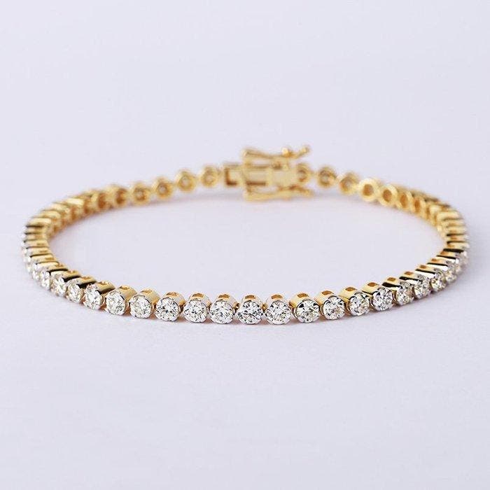 Tennis armband - 14 karaat Witgoud - 3.69ct. tw. Diamant, Sieraden, Tassen en Uiterlijk, Antieke sieraden