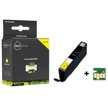 Geschikt Canon CLI-571Y XL inktcartridge geel hoge, Nieuw, Cartridge, Inktmedia
