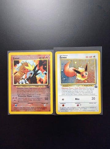 Pokémon - 2 Card - Entei Reverse Holo - Eevee Reverse Holo -, Nieuw
