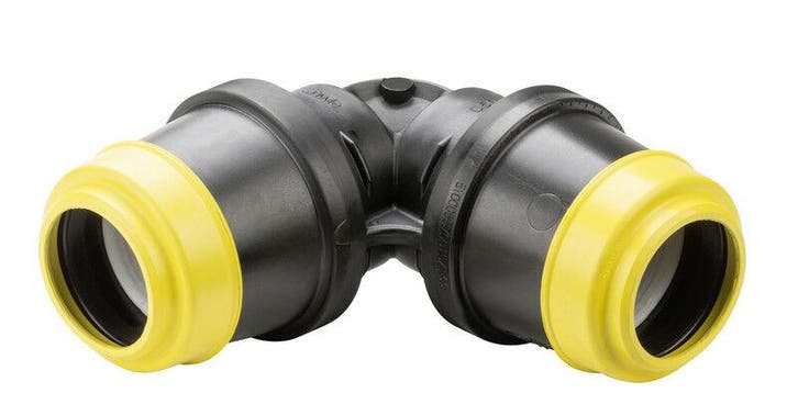 Hawle knie 90°, Gastec QA, type K6425, 2x steek-25 mm, Doe-het-zelf en Verbouw, Overige Doe-het-zelf en Verbouw, Verzenden