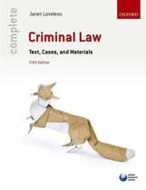 Complete Criminal Law 9780198753292, Zo goed als nieuw