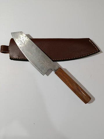 Hypnotics Waves - Keukenmes - Carving knife - Lederen schede