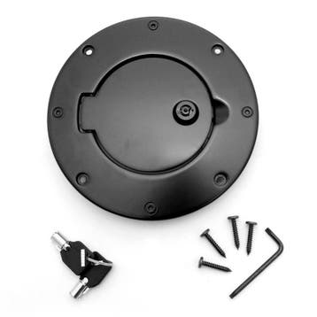 Rugged Ridge Locking Gas Cap Door Black Alum 97-06TJ, Ophalen of Verzenden, Nieuw