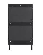 Smalle Zwarte Schoenenkast met 2 Kleplades – 50x90x19 cm, Verzenden, Nieuw