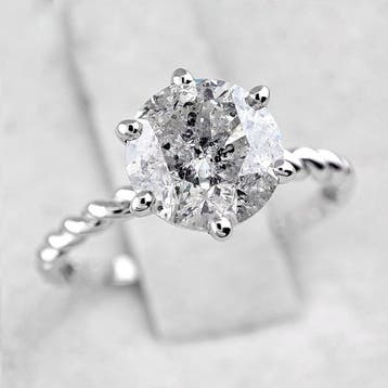 Zonder minimumprijs - Ring - 14 karaat Witgoud - 1.86ct. tw., Nieuw