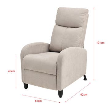 Verstelbare relaxfauteuil 102x60x92 cm stof bruin, Verzenden, Nieuw