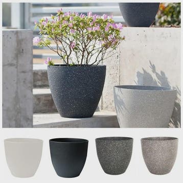 Stijlvolle Kunststof Bloempotten met Steenlook - Duurzaam &, Tuin en Terras, Verzenden, Nieuw