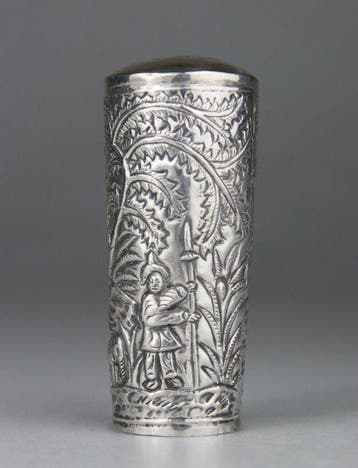 Greep van wandelstok-paraplu - massief zilver 950 -