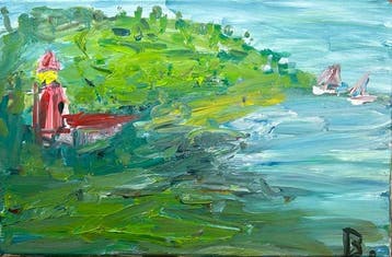 Danaux Julien (Artdanaux) (XX-XXI) - Paysage marin huile sur