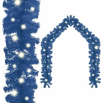 vidaXL Kerstslinger met LED-lampjes 10 m blauw, Verzenden, Nieuw