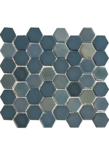 The Mosaic Factory Valencia Blue Matt Glossy Hexagon | moza, Ophalen of Verzenden, Nieuw